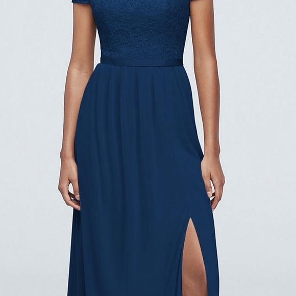 David's Bridal Size 6 Navy Blue dress - Picture 5 of 8